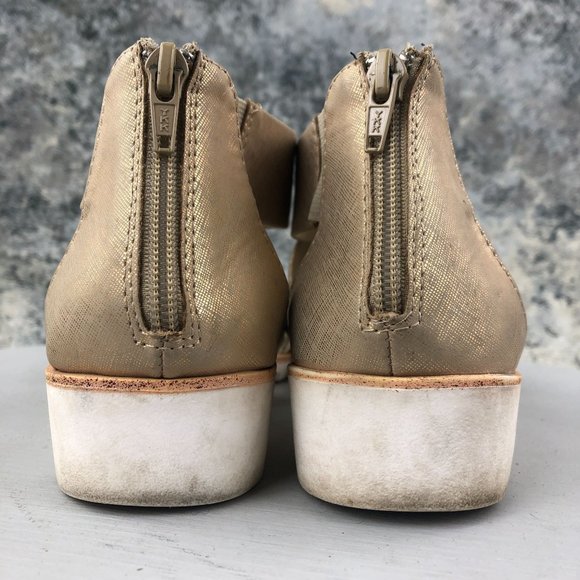 EuroSoft Women's Size 10M Candace Gold Metallic Back Zip Open Toe Sandals - Picture 7 of 14